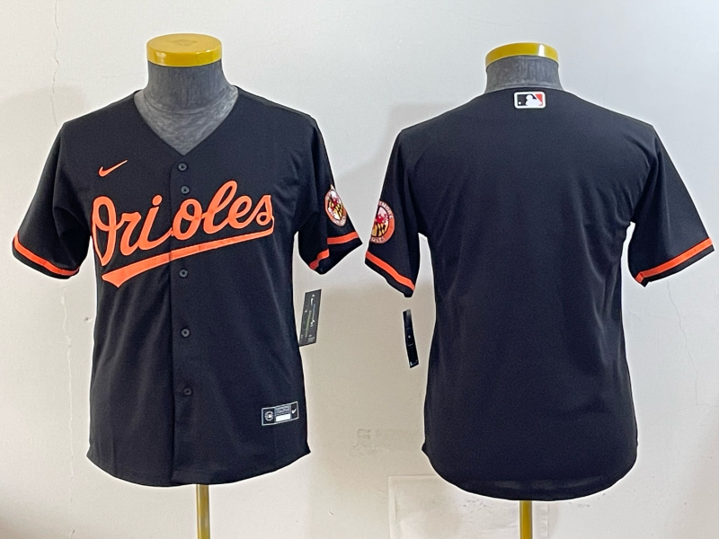 Youth 2025 Baltimore Orioles Blank black Nike MLB Jersey 0013->youth mlb jersey->Youth Jersey
